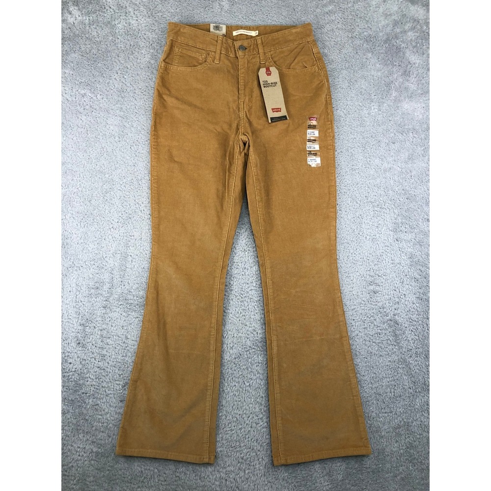 Levi's Corduroy Pants Women 6 Short (28x30) Brown NWT 725 High-Rise Bootcut